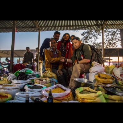 Photo of Keith Andreen along with Nepelease shopkeepers. Image Source: Instagram @keithandreen